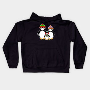 Cute Penguin Family Kids Hoodie